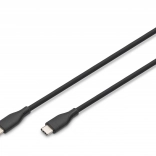 Silikonový USB-C kabel - USB-C, USB 2.0, 60W, 0,5m, černý